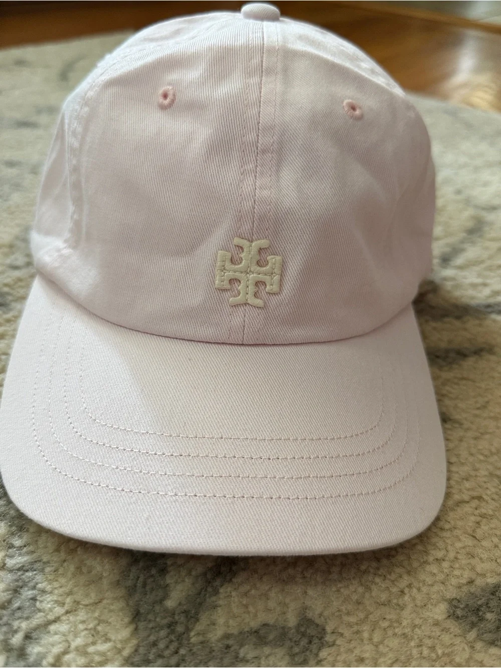 Tory Burch Light Pink Logo Cap